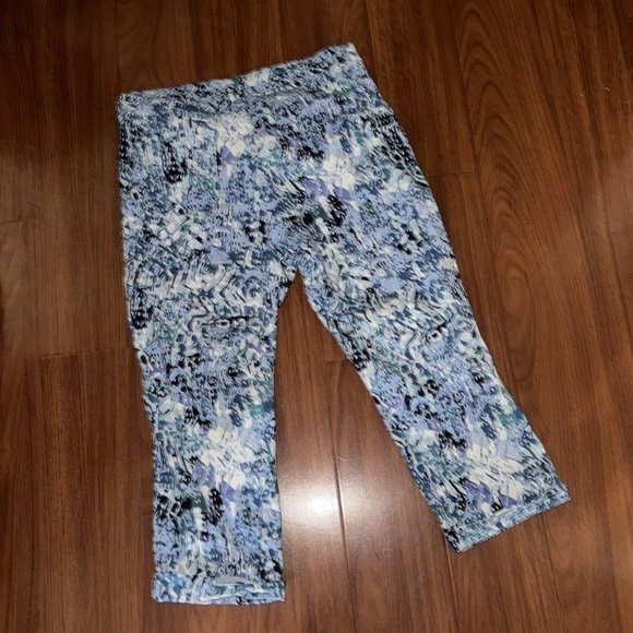 NINE WEST Women's Chrystie Denim Capri Denim Blue Print 12 pants trousers crop - Picture 7 of 9